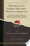 libro Historia De Los Premios Militares, República Argentina